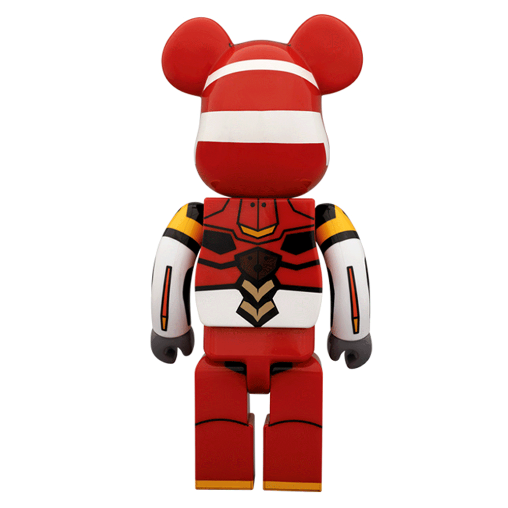 BEARBRICK Evangelion Eva-02 1000% Collectible Figure - Perfect for Anime Fans & Collectors - Display in Home, Office, or Gaming Room