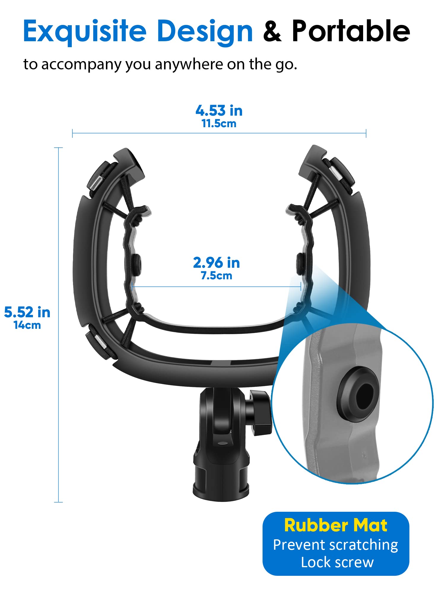 Elgato Wave Shock Mount - Anti-Vibration Suspension Mic Holder for Wave 1 & Wave 3 Microphones - Perfect for Streaming, Podcasting & Voice Recording