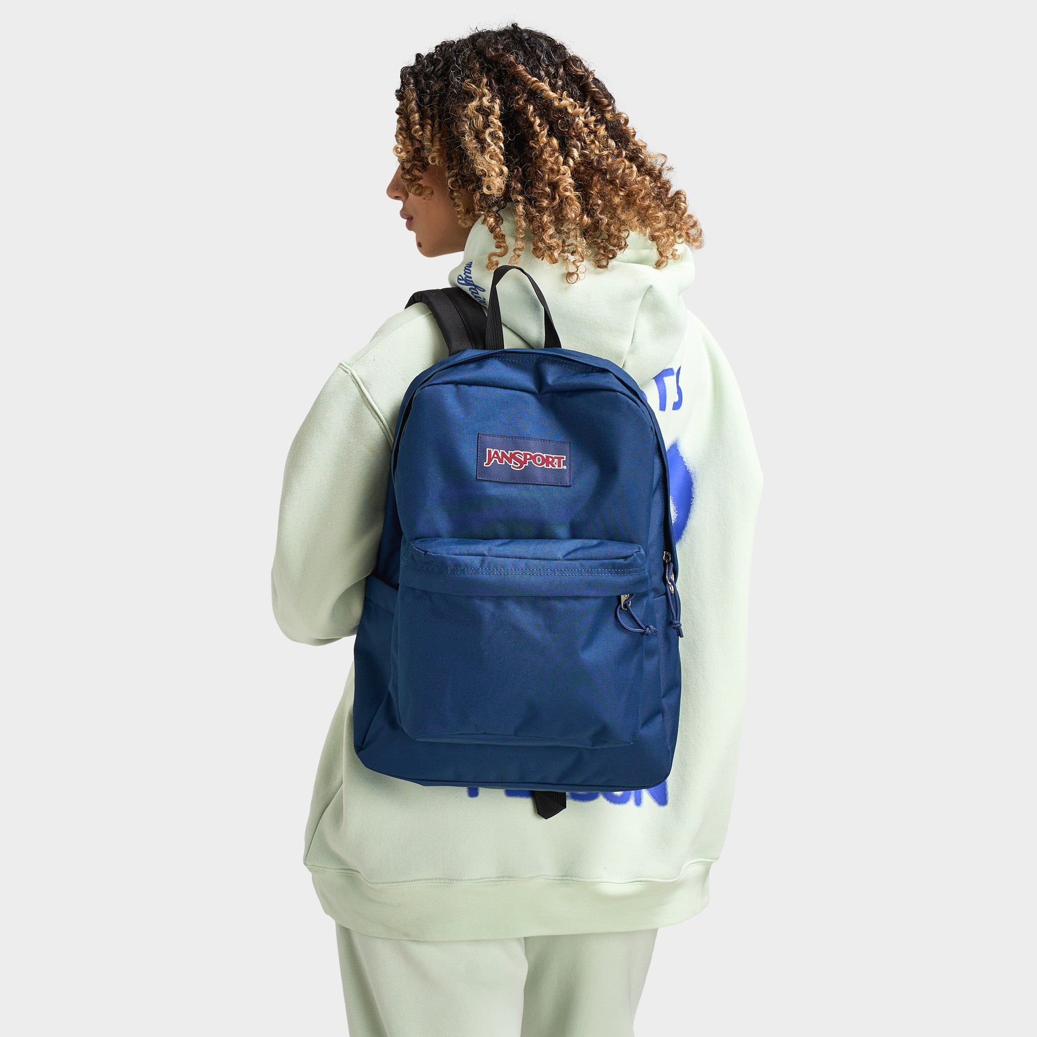 JanSport Superbreak Plus Backpack - Lightweight Laptop Backpack for School & Travel, Durable Navy Blue Daypack with 15