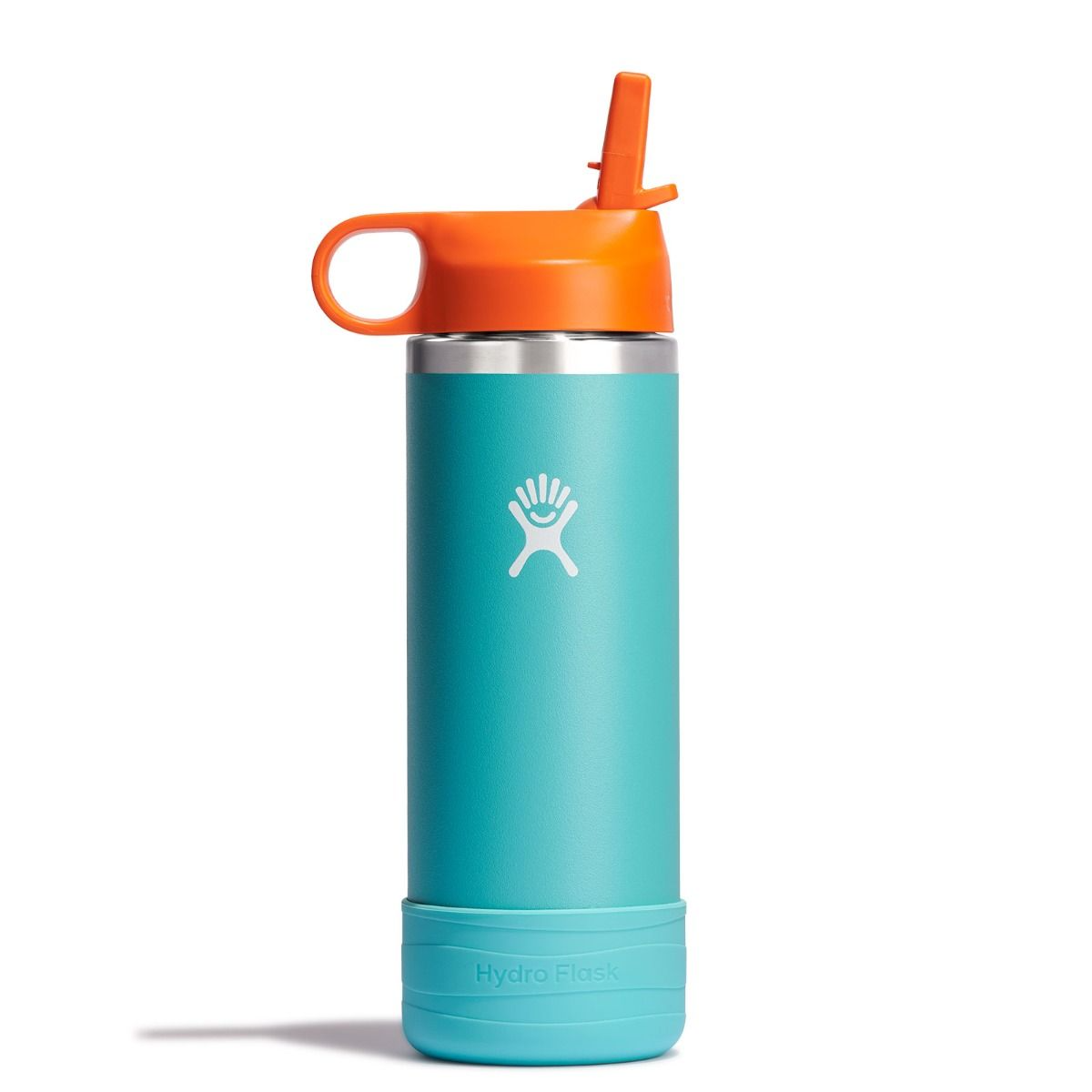 18 oz Kids Wide Mouth Straw Cap and Boot Bottle - BPA Free, Leak Proof Water Bottle for School, Sports & Outdoor Activities