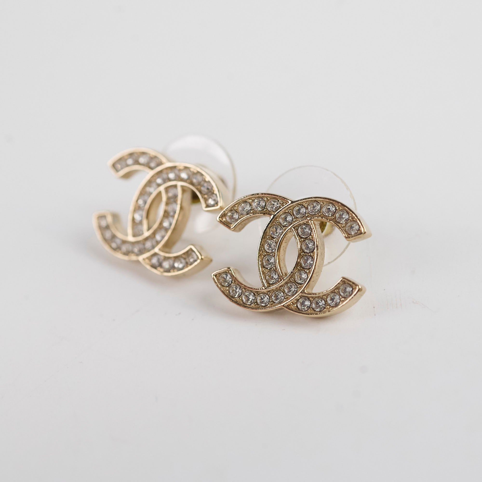 Chanel CC Logo Crystal Earrings for Women - Luxury Fashion Jewelry Gift for Party, Wedding & Special Occasions