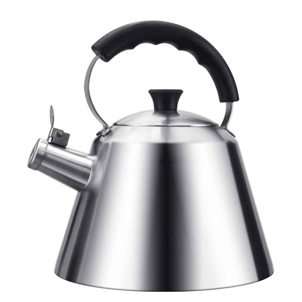 Stainless Steel Whistling Tea Kettle - 3L Large Capacity Stovetop Teapot with Anti-Scald Handle & Automatic Whistle - Perfect for Home, Office & Camping Tea Brewing