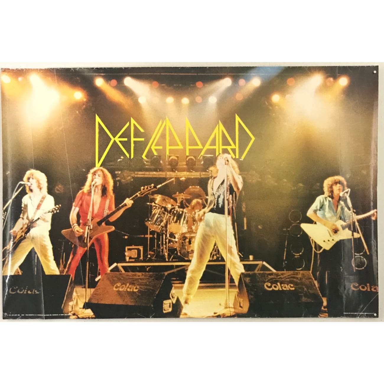 Def Leppard Vintage 1981 Concert Poster - UK Tour Memorabilia - Perfect for Rock Music Fans & Home Decor