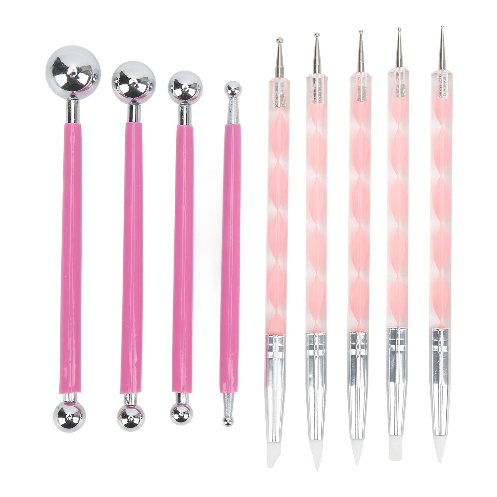 Shanrya 9-Piece Rust-Proof Clay Sculpting Tools Set - Professional Pottery & Sculpture Indentation Kit for DIY Artists | Perfect for Ceramic Modeling, Polymer Clay Crafts & Art Projects