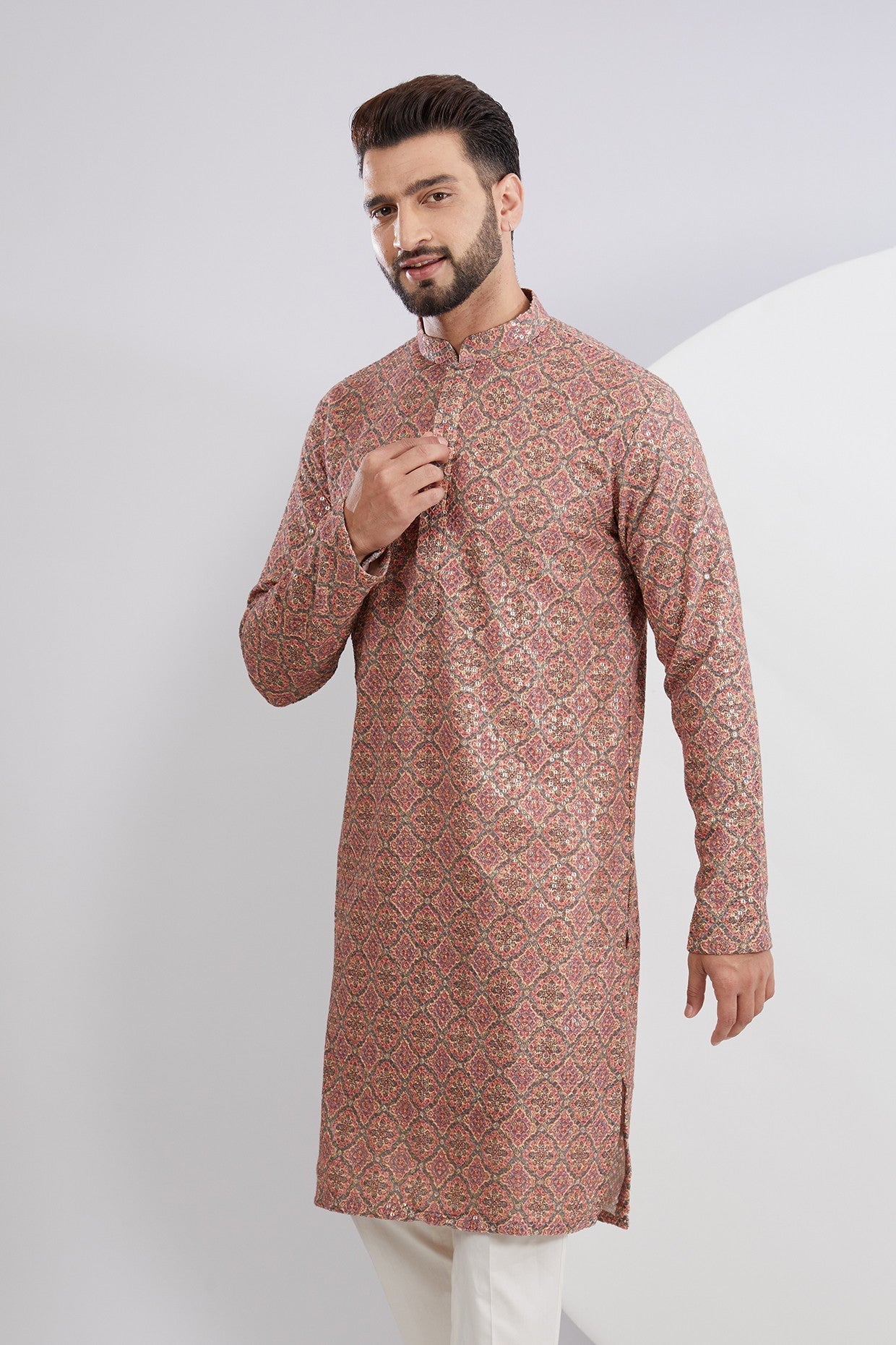 Stylish Multi Embroidered Printed Kurta for Women - Perfect for Festivals, Weddings & Ethnic Occasions