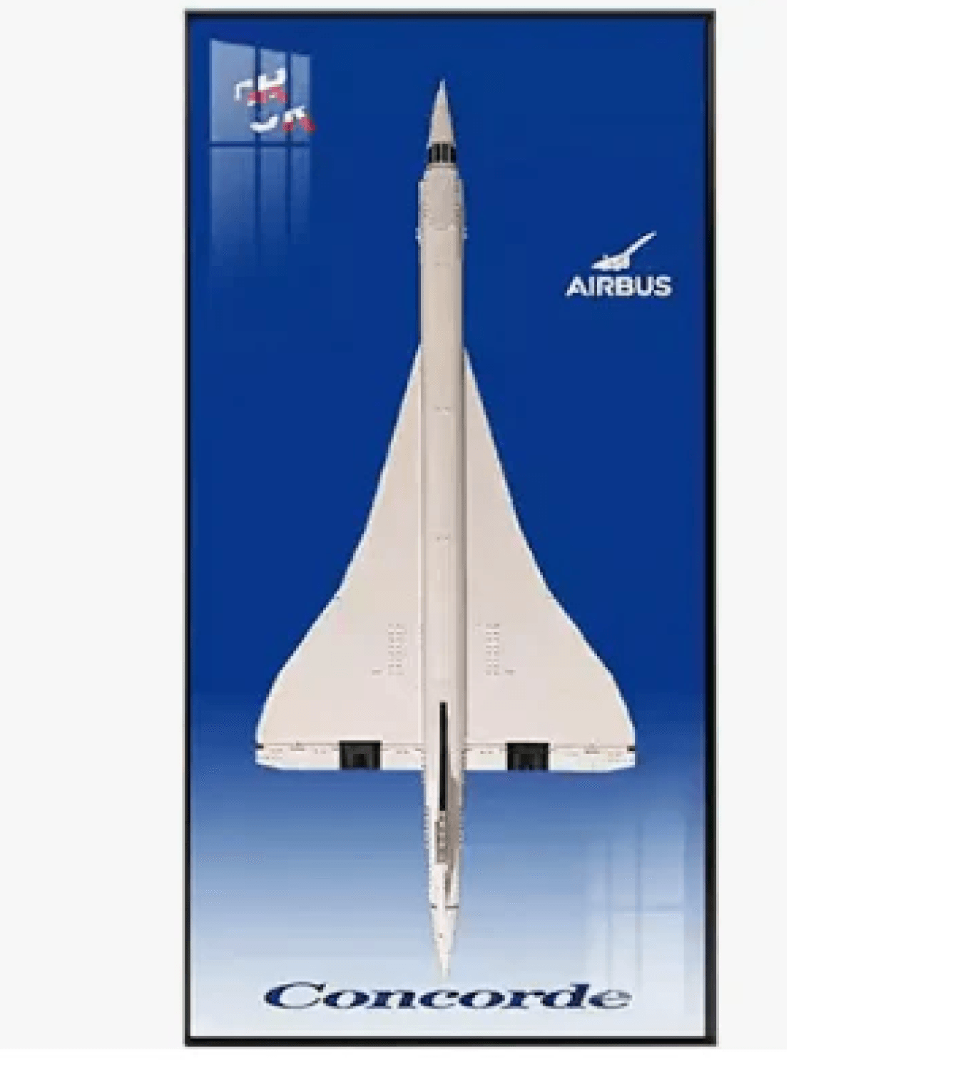 LEGO Concorde 10318 Wall Display Frame - Premium Hanging Shelf for LEGO Model Aircraft - Perfect for Home Office, Game Room & Aviation Enthusiast Decor