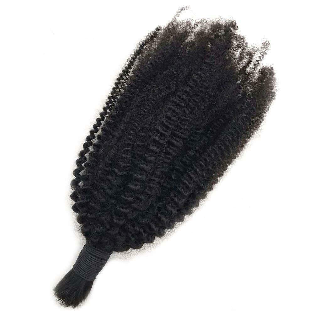 Premium Mongolian Afro Kinky Curly Braiding Hair Bundles 3Pcs/Lot - 100% Human Hair Extensions for Full Head Braiding (24 Inch, No Wefts) - Perfect for Protective Styles, Box Braids & Natural Hair Care