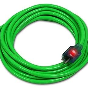 Century Wire & Cable D17444050 50-Foot 12/3 Green Heavy Duty Extension Cord - Perfect for Outdoor Power Tools, Holiday Lights & Workshop Use