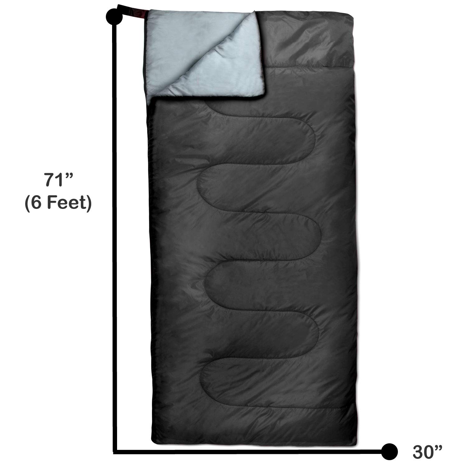 10 Pack Envelope Sleeping Bags for Adults - 4 Season Lightweight Warm & Cold Weather Sleeping Bags - Indoor Outdoor Camping, Backpacking, Hiking, Emergency Survival Gear