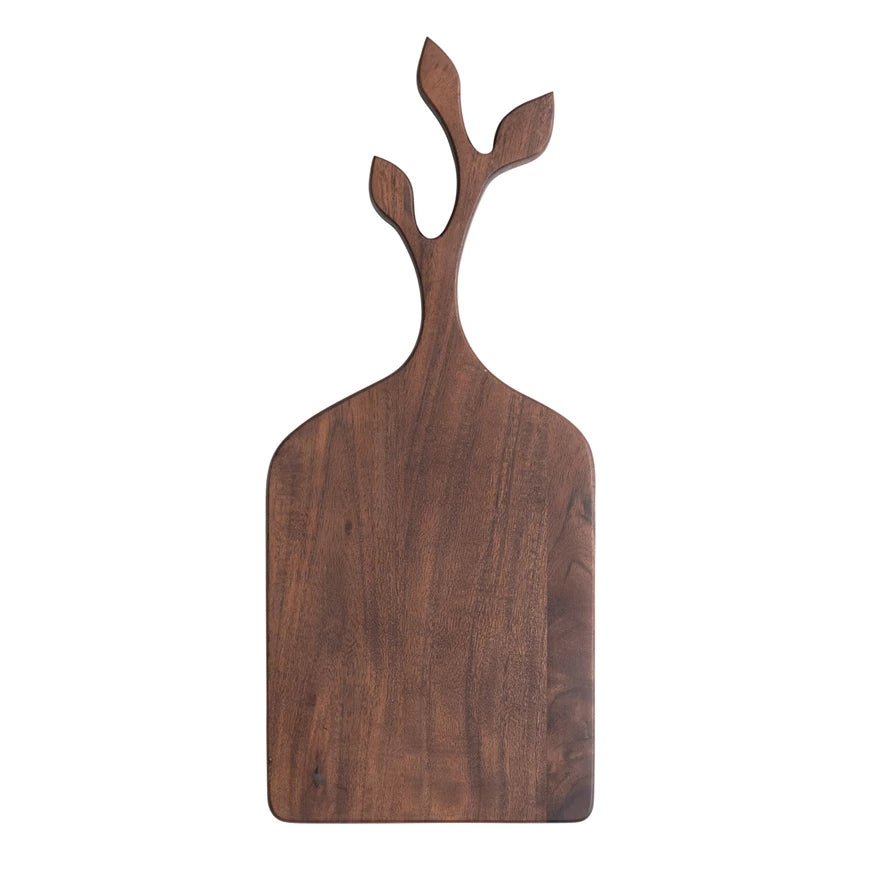 Acacia Wood Cheese Board with Branch Handle - Elegant Charcuterie Serving Tray for Wine & Cheese Parties, Weddings, and Entertaining