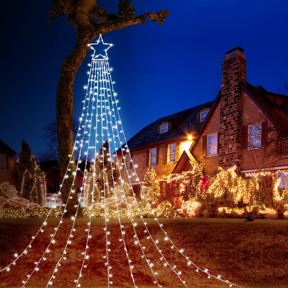 317 LED Christmas Star Lights with 14