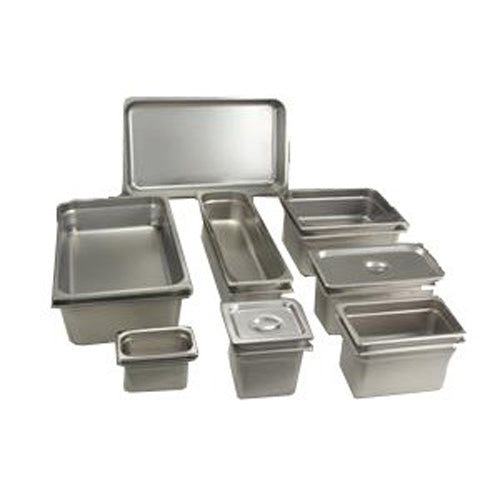 859267 2/3 Size Solid Steam Table Pan - 2.5 Inch Deep Commercial Food Pan for Catering, Buffets & Food Service | Durable Stainless Steel Kitchen Essential for Restaurants & Cafeterias