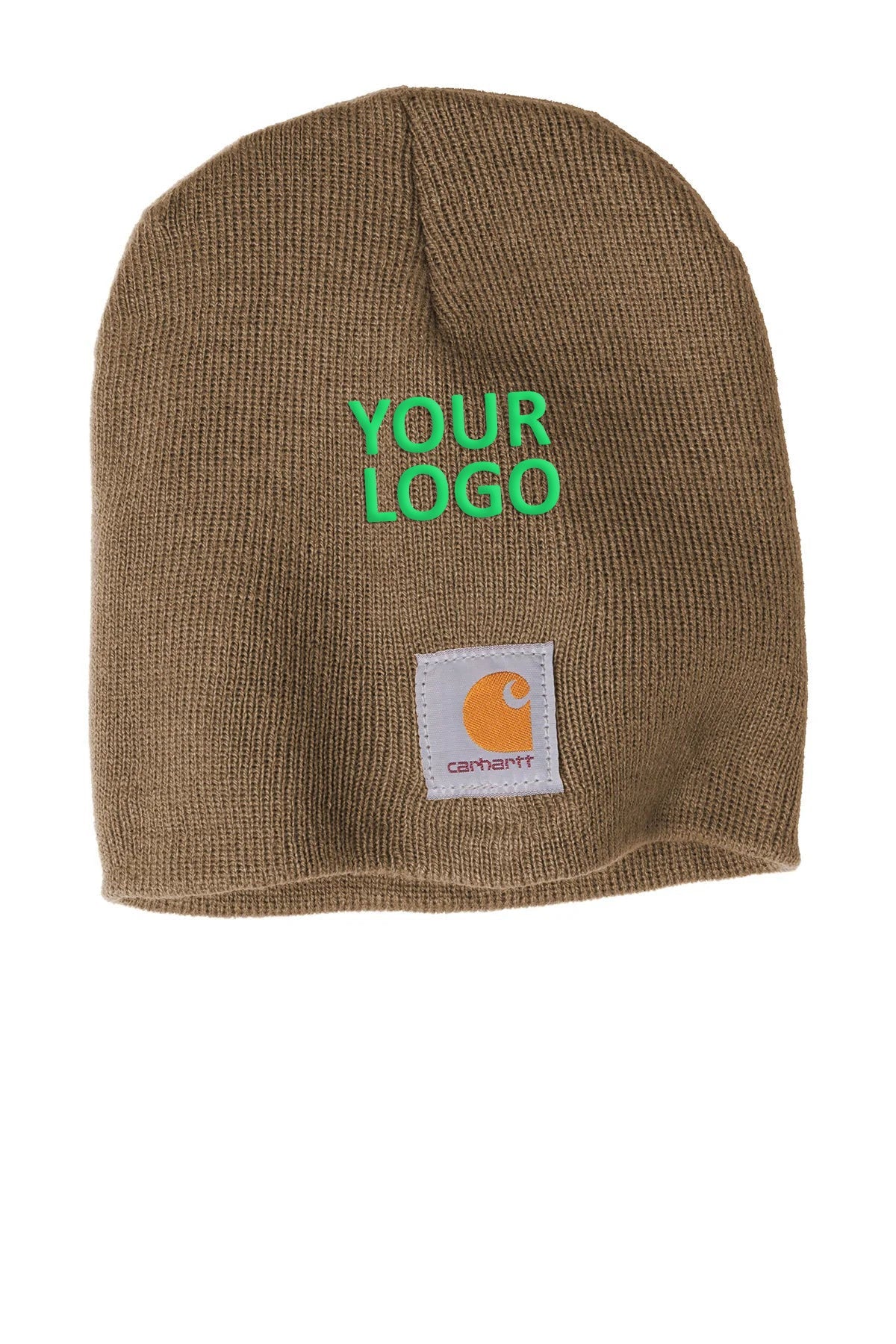 Carhartt Knit Branded Beanie Hats for Men & Women - Warm Winter Skull Cap in Canyon Brown - Perfect for Outdoor Activities, Hiking and Cold Weather Protection
