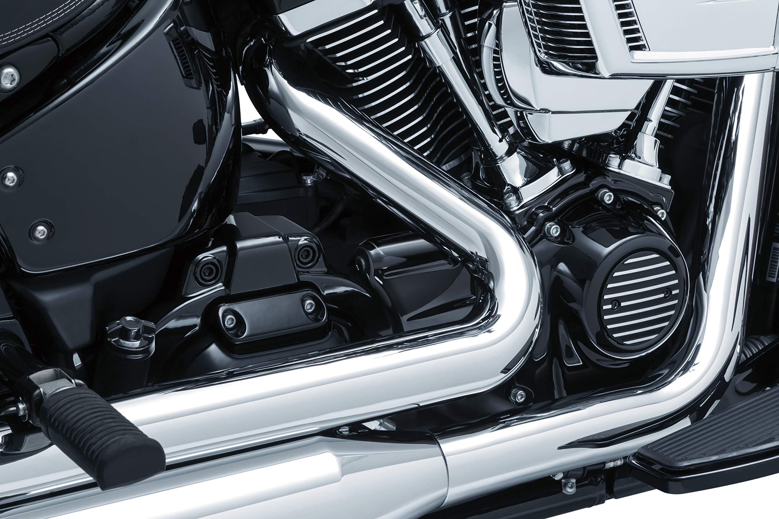 Kuryakyn 6461 Gloss Black Motorcycle Oil Line Cover for 2018-2019 Harley-Davidson Softail - Precision Engine Protection Accessory for Cruiser & Touring Bikes