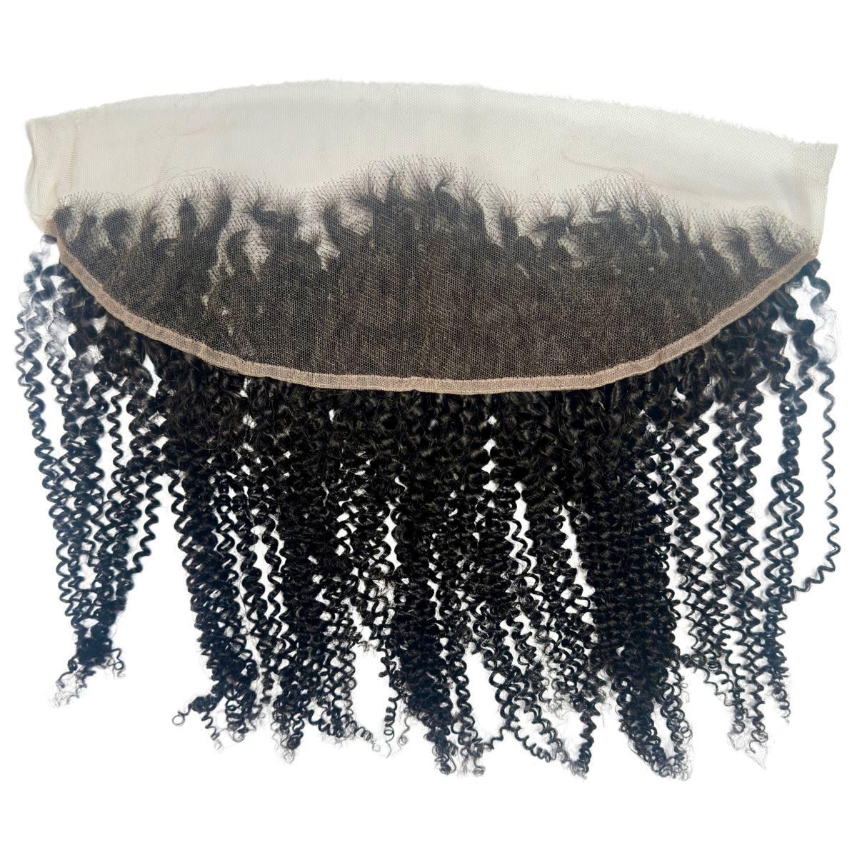 13x4 HD Lace Frontal Human Hair Wig - Afro Kinky Curly Hairline for Black Women | Perfect for Protective Styles, Weaves & Everyday Wear