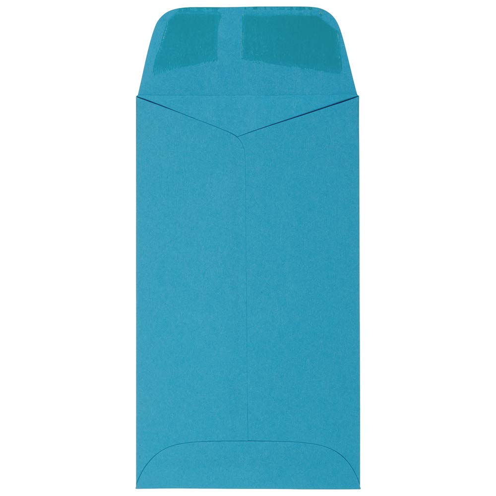 JAM PAPER #5.5 Coin Colored Business Envelopes - 3 1/8 x 5 1/2 Inches - Blue Recycled Paper - Bulk Pack of 1000 Envelopes per Carton - Perfect for Mailing, Invitations, Bills & Small Documents