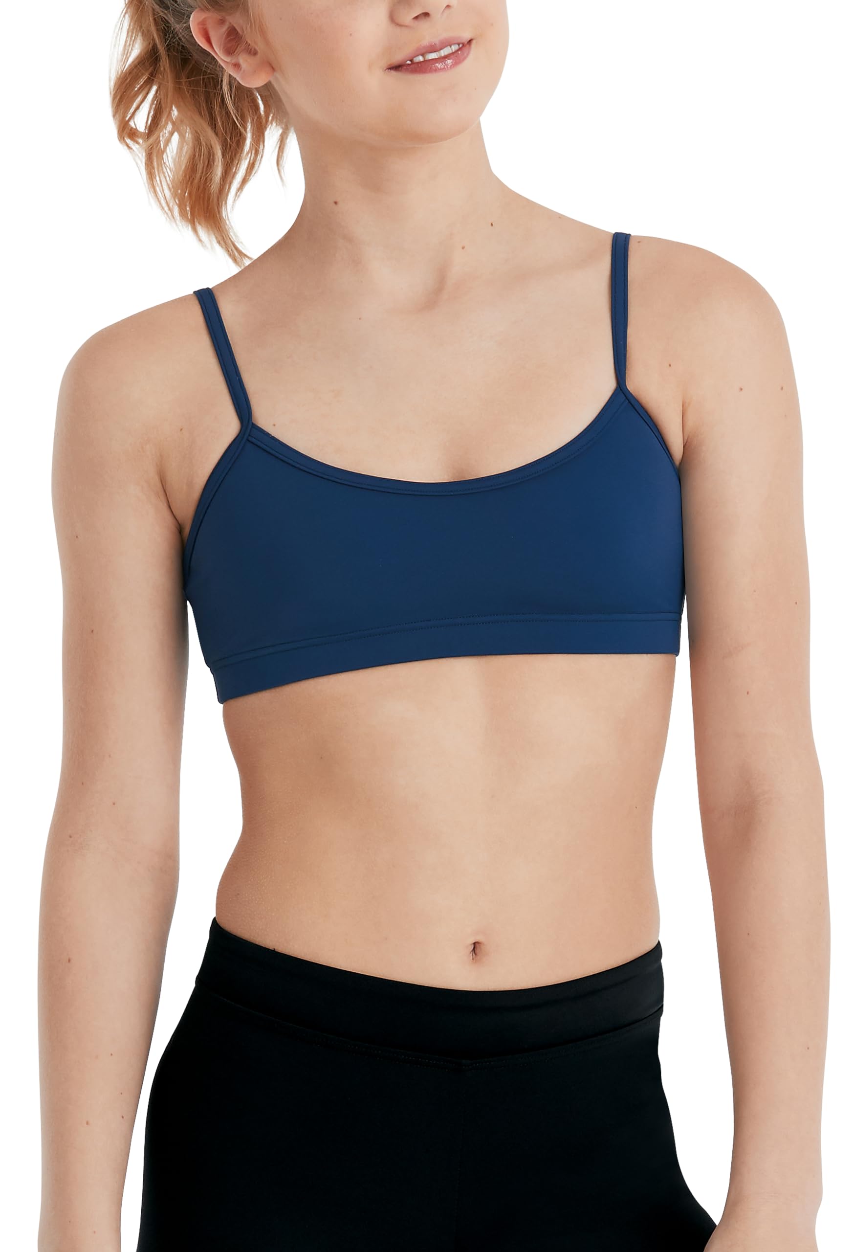 Balera Competitive Style Bra Top with Camisole Straps for Girls & Women - Dance Sports Bra for Ballet, Gymnastics & Yoga - Comfortable Support for Active Wear & Workouts
