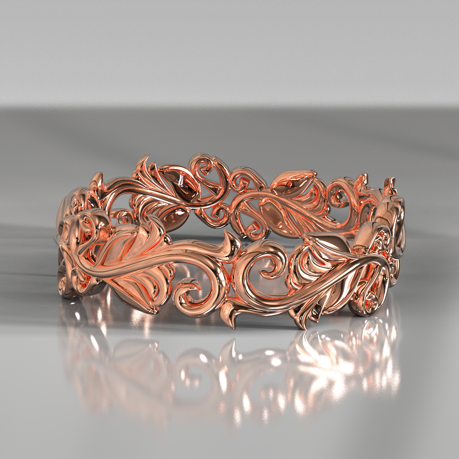 Elegant Rose Gold Leaf Wedding Band for Women - Dainty Floral Engagement Ring - Perfect for Bridal, Anniversary & Special Occasions