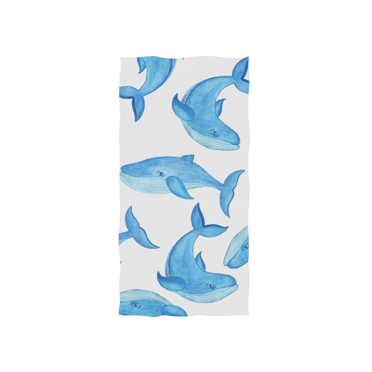 Premium Blue Whale Watercolor Hand Towels - Soft & Absorbent Bathroom Towels for Guest, Gym, Hotel - Decorative & Multipurpose for Home, Spa, Travel