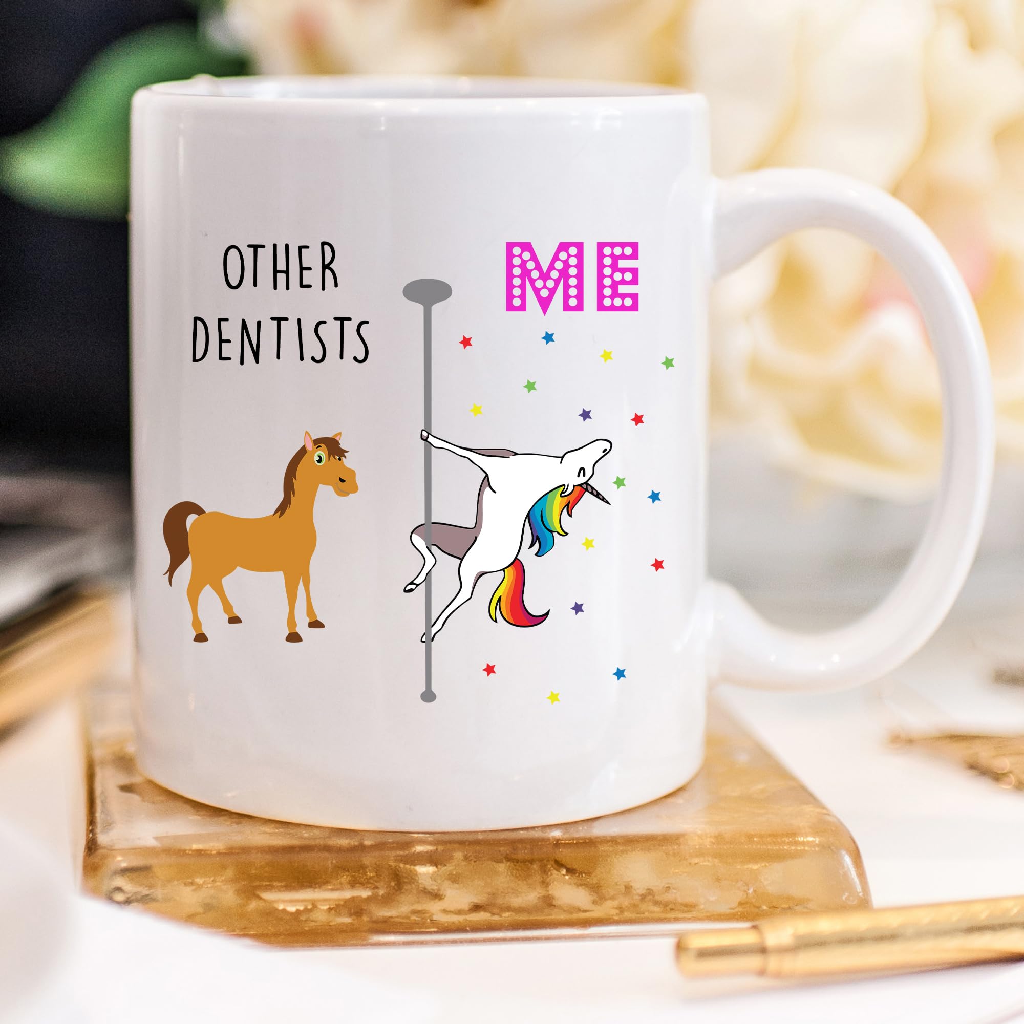 Unicorn Dentist Coffee Mug - 11oz Funny Dental Gift for Women Dentists - Perfect for Office, Home & Coffee Breaks