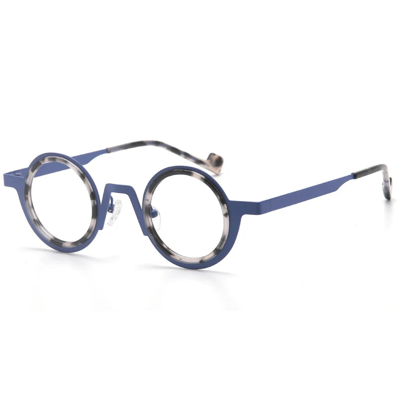 Aror Women's Full Rim Round Acetate Alloy Eyeglasses 76868 - Stylish Retro Frames for Reading, Work & Everyday Wear