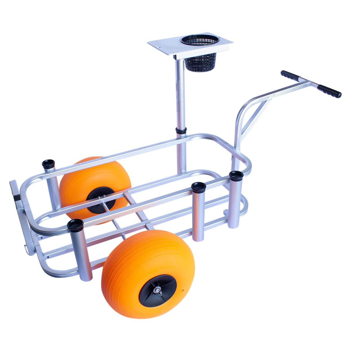 Fish N Mate Angler's 303 Jr Fishing Cart with Poly Wheels - Portable Lightweight Fishing Gear Cart for Beach, Pier & Boat Fishing Accessories Storage & Transport