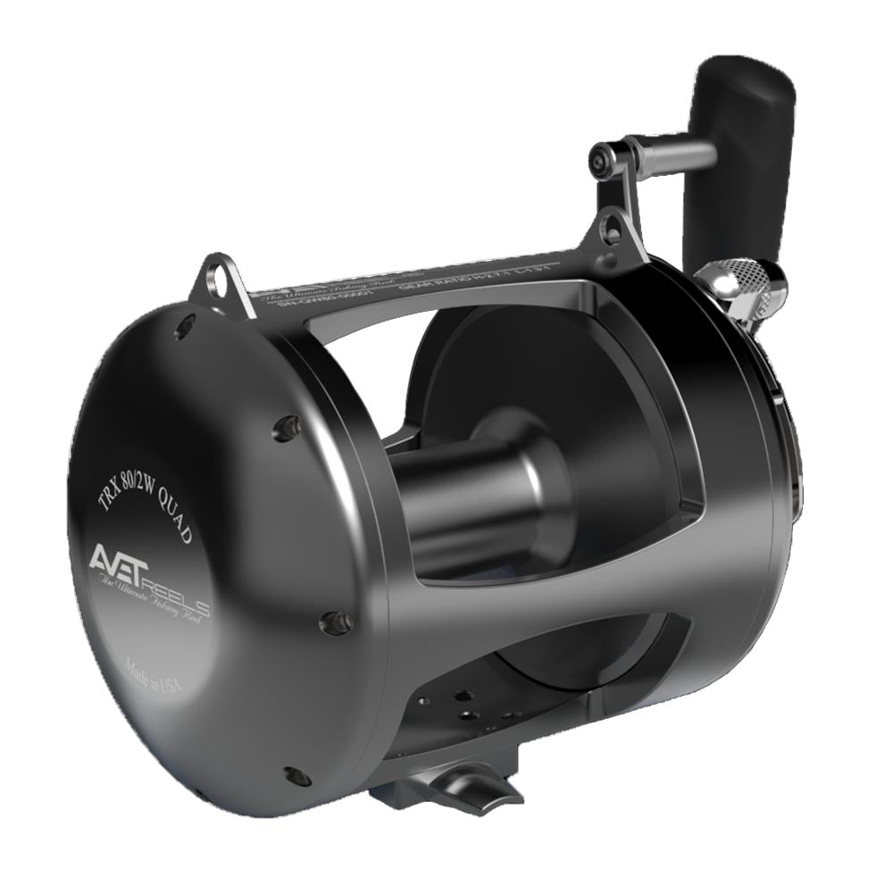 Avet Quad T RX 80W Wide Two Speed Fishing Reels - Saltwater Offshore Big Game Fishing Reel for Tuna, Marlin & Swordfish