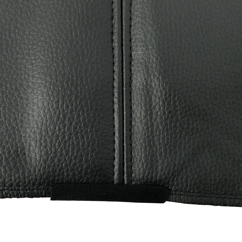 Black Bull Leather Look Seat Covers - Airbag Compatible, Safe & Durable (Size 30, Pair) - Perfect for Cars, Trucks & SUVs
