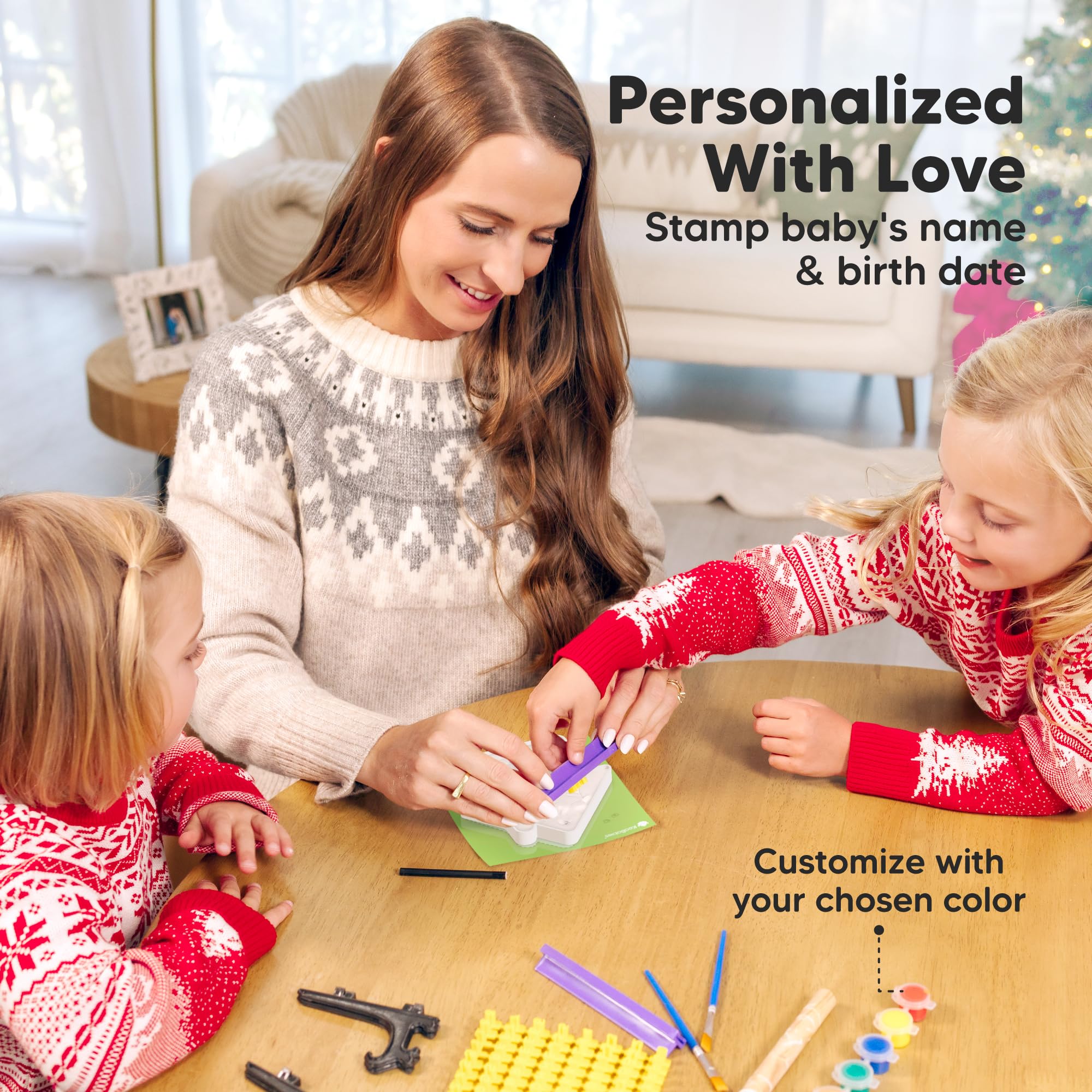 Personalized Baby Hand and Footprint Kit - DIY Clay Keepsake for First Christmas Ornament, Baby Shower Gifts for Boys & Girls, Dog Paw Print Memory - Perfect for Newborn Milestones, Holiday Decorations & Family Keepsakes