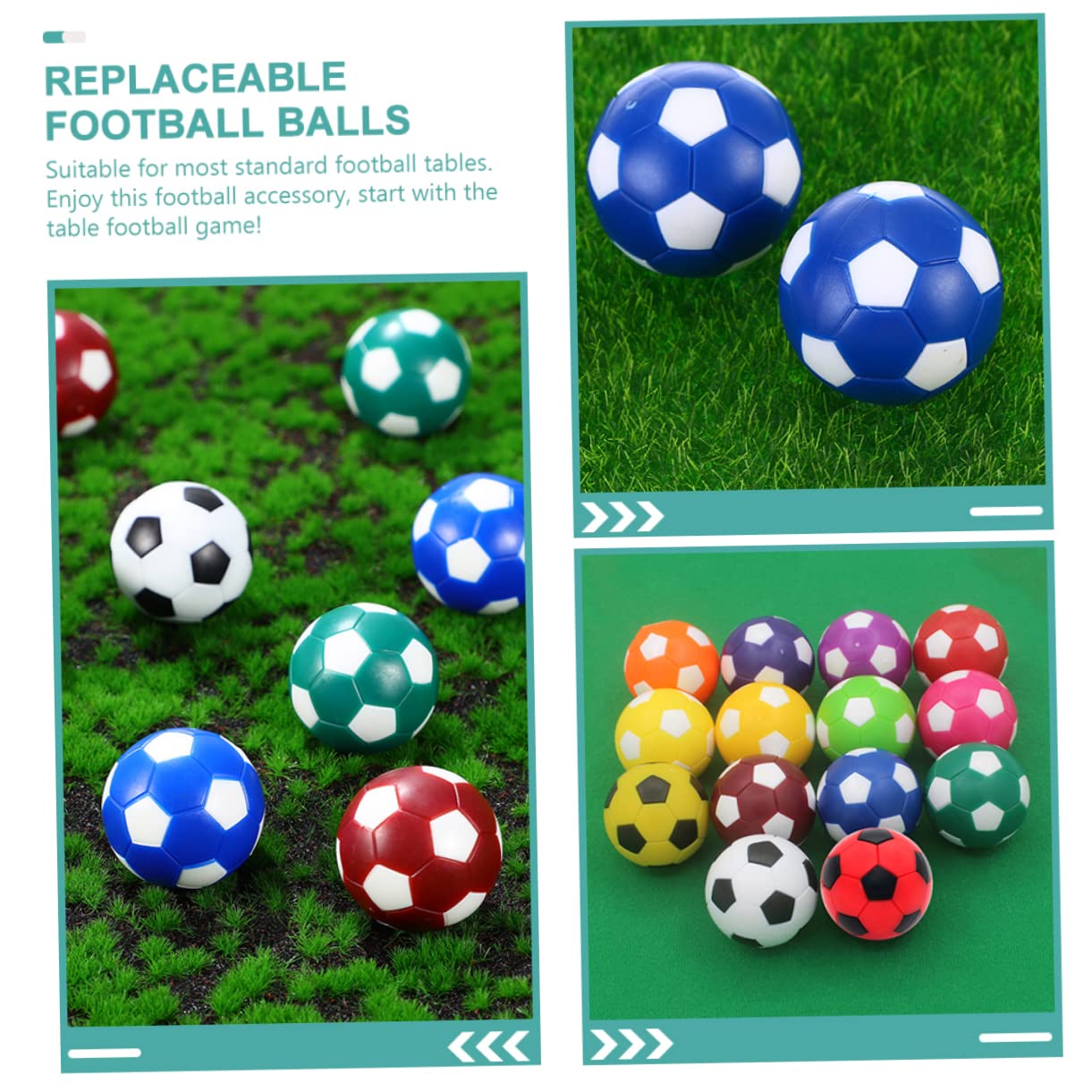 Milisten 12-Piece Plastic Table Football Balls Set - Replacement Soccer Balls for Foosball Games (Perfect for Kids, Teens & Family Game Nights)