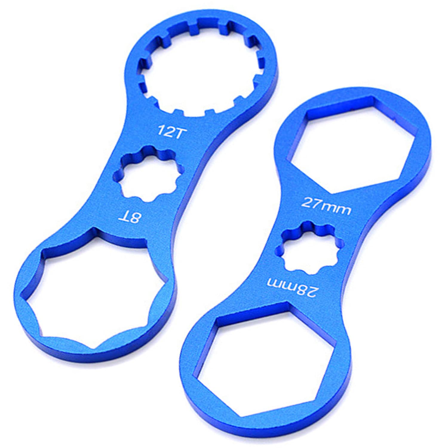 2Pcs Aluminum Alloy Bicycle Fork Cap Wrench - Professional Bike Suspension Tool for Suntour XCM XCR XCT RST EPIXON Fork Repair | Perfect for MTB Maintenance & DIY Bike Upgrades