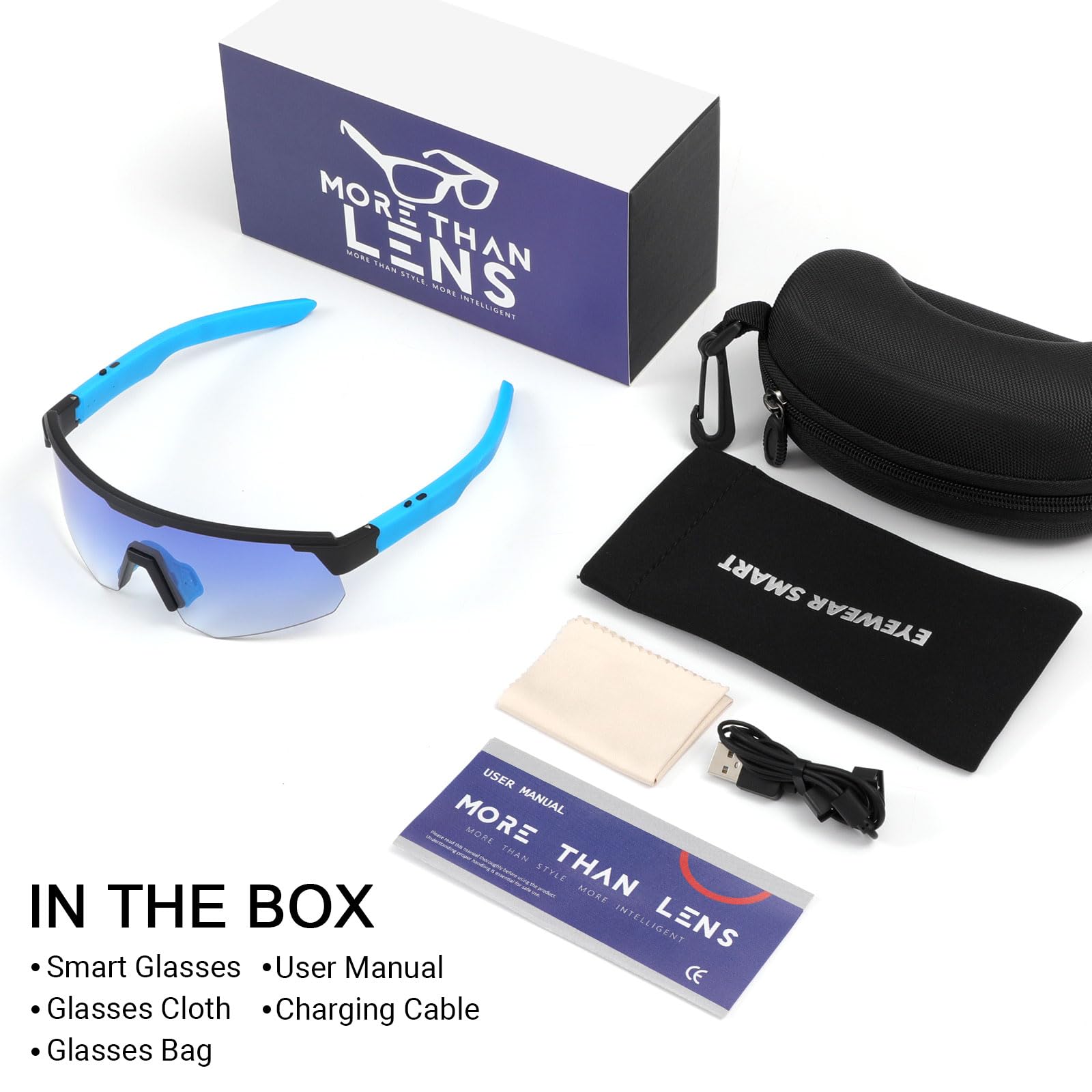 Smart Cycling Glasses with Polarized Photochromic Lenses - Bluetooth Sunglasses for Men & Women - UV Protection for Outdoor Sports, Running, Hiking & Biking