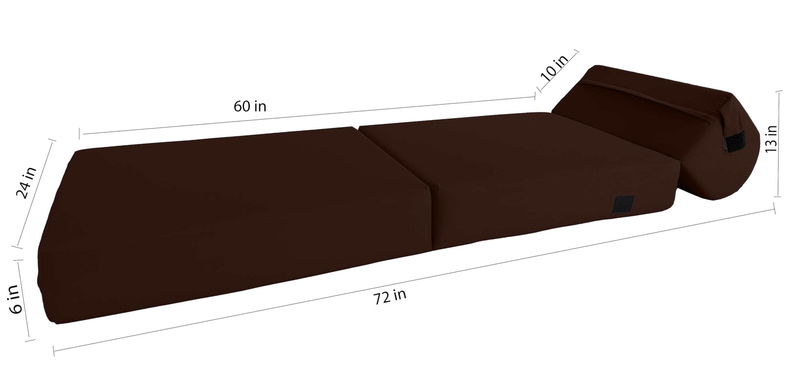 D&D Futon Sleeper Chair - Convertible Folding Bed & Sofa with High-Density Foam Mattress (70