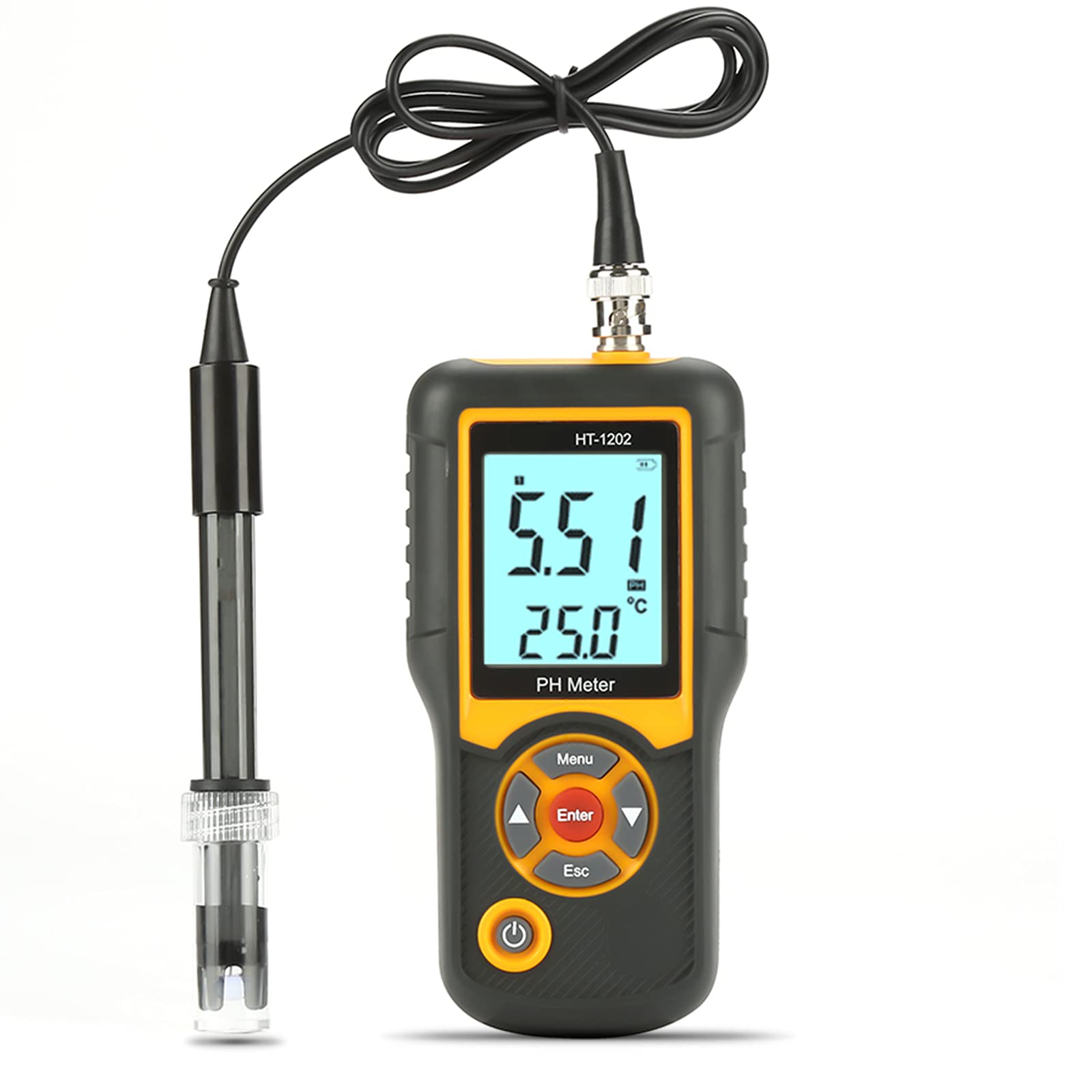 **High Precision Digital PH Meter 0-14, Portable Water Quality Tester with Temperature & mV Measurement, Large LCD Backlight Display – Ideal for Aquariums, Pools, Hydroponics & Drinking Water Testing**