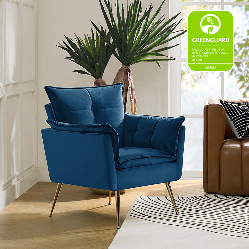 Jaxon Plush Armchair - Ultra Soft Comfortable Lounge Chair for Living Room, Bedroom, or Office - Perfect for Relaxing, Reading & Napping