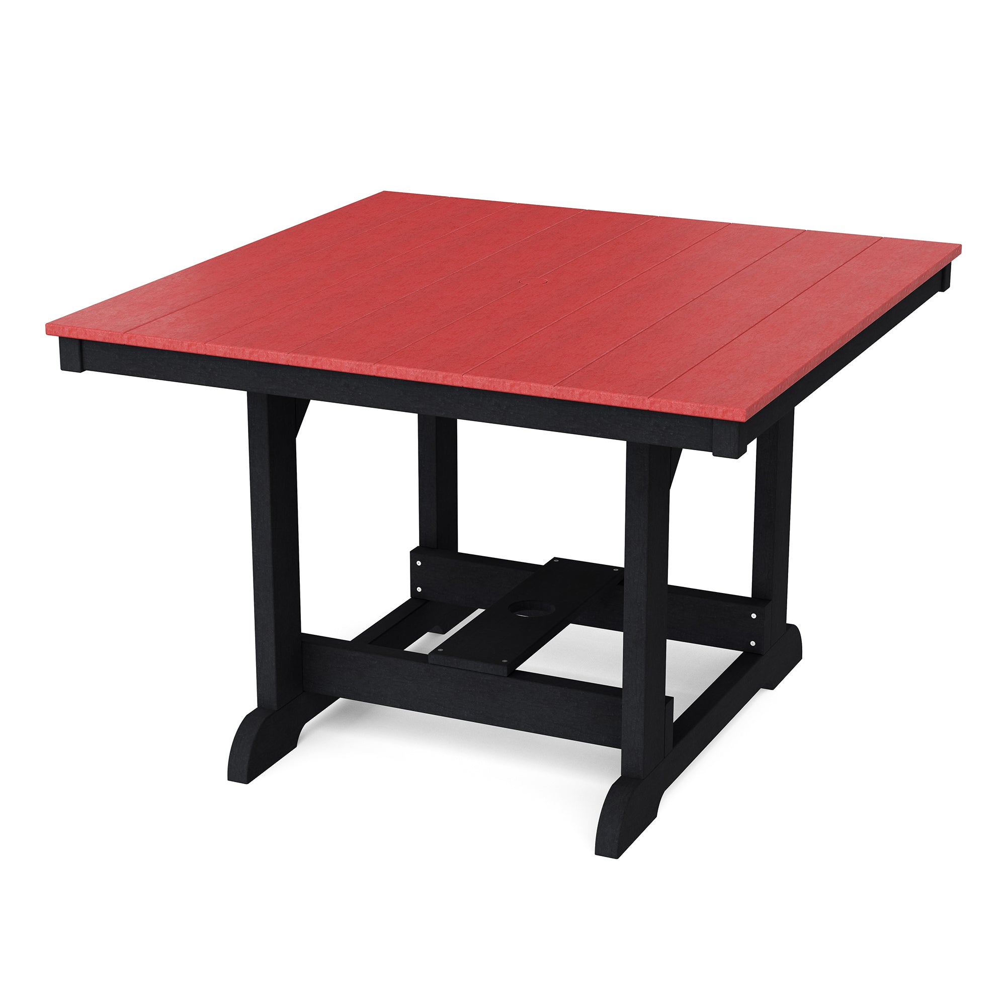 Heritage 44x44 Inch Square Dining Table - Solid Wood Farmhouse Style Kitchen Table for Family Meals & Entertaining