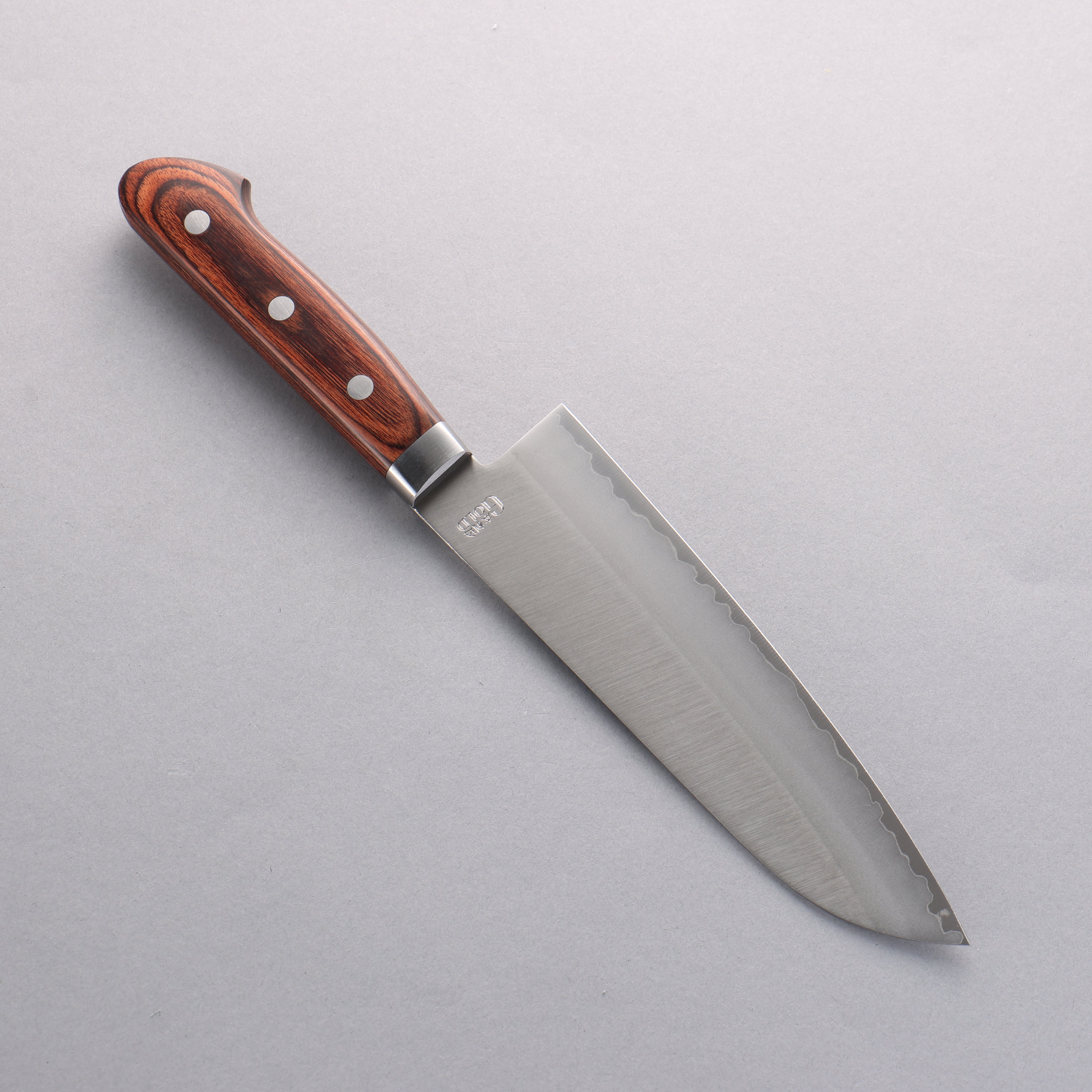 Premium Seisuke VG1 Kasumitogi Santoku Knife 165mm with Mahogany Handle - Japanese Kitchen Knife for Slicing, Dicing, and Chopping Vegetables, Meat, and Fish