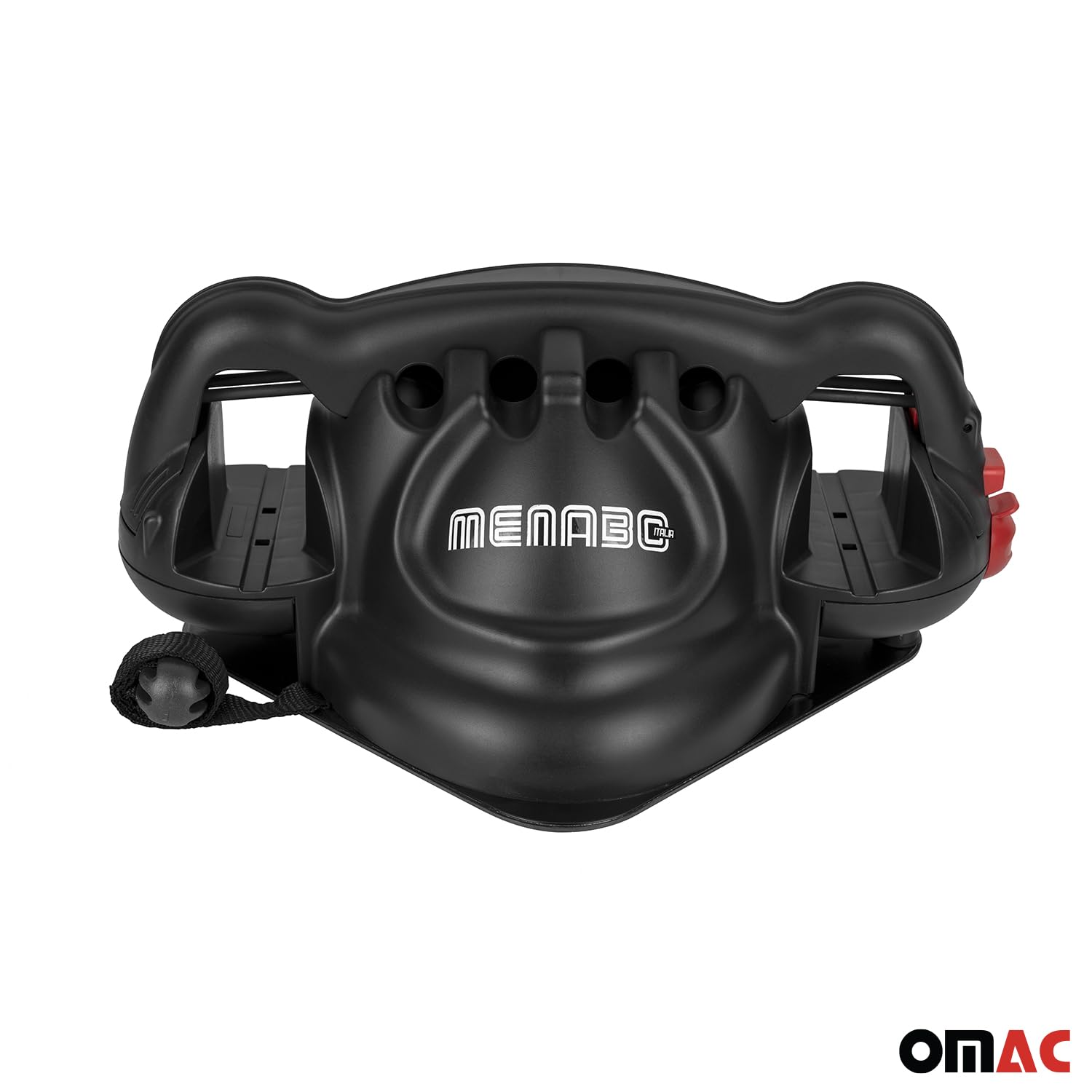 OMAC 2-Pack Black Magnetic Ski & Snowboard Roof Rack for Cars, Trucks, Vans - Universal Fit, Heavy Duty Car Carrier for Winter Sports Gear - Perfect for Ski Trips, Mountain Adventures & Snowboarding Vacations