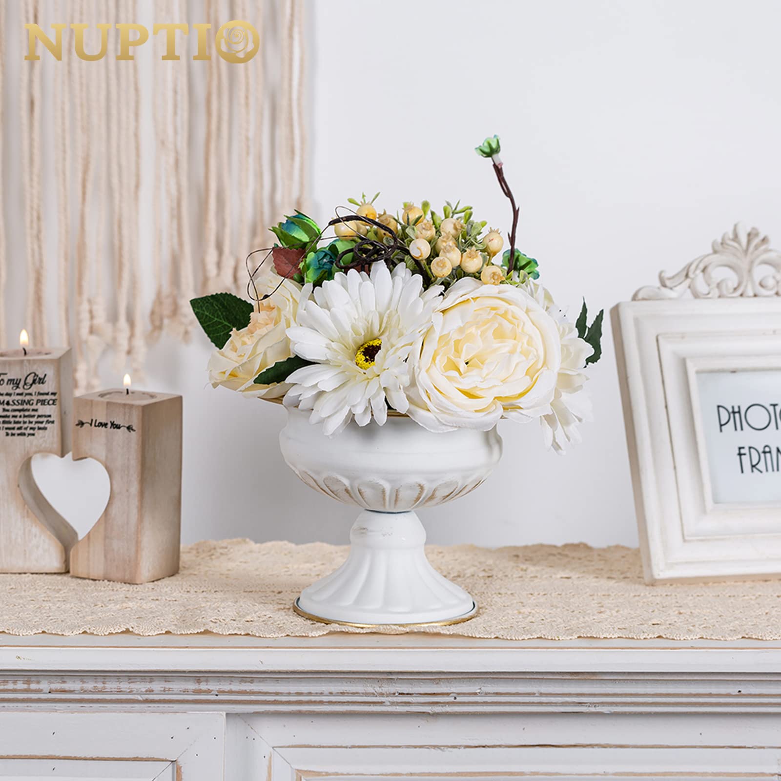 10-Pack Mini Metal Urn Planters - Elegant Wedding Centerpiece Vases for Wedding Party Decor, 4.96