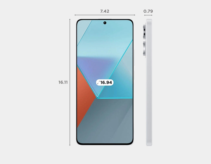 Xiaomi Redmi Note 13 5G Smartphone - 256GB ROM 8GB RAM Dual SIM GSM Unlocked (Arctic White) - Perfect for Gaming, Streaming & Work on the Go