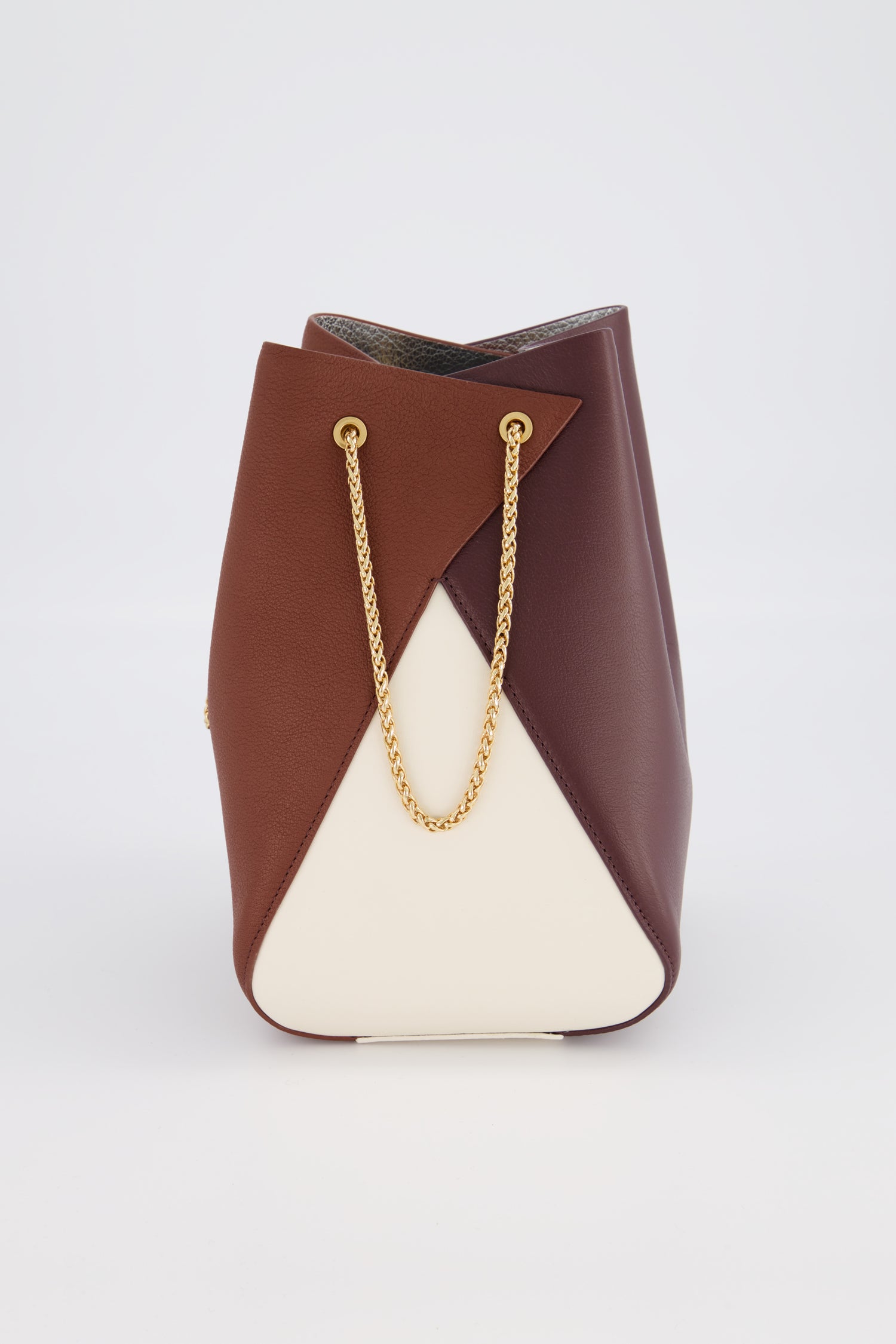 Volon Noche Brown/Wine Leather Bucket Bag for Women - Stylish Handbag for Everyday Use, Work, and Travel