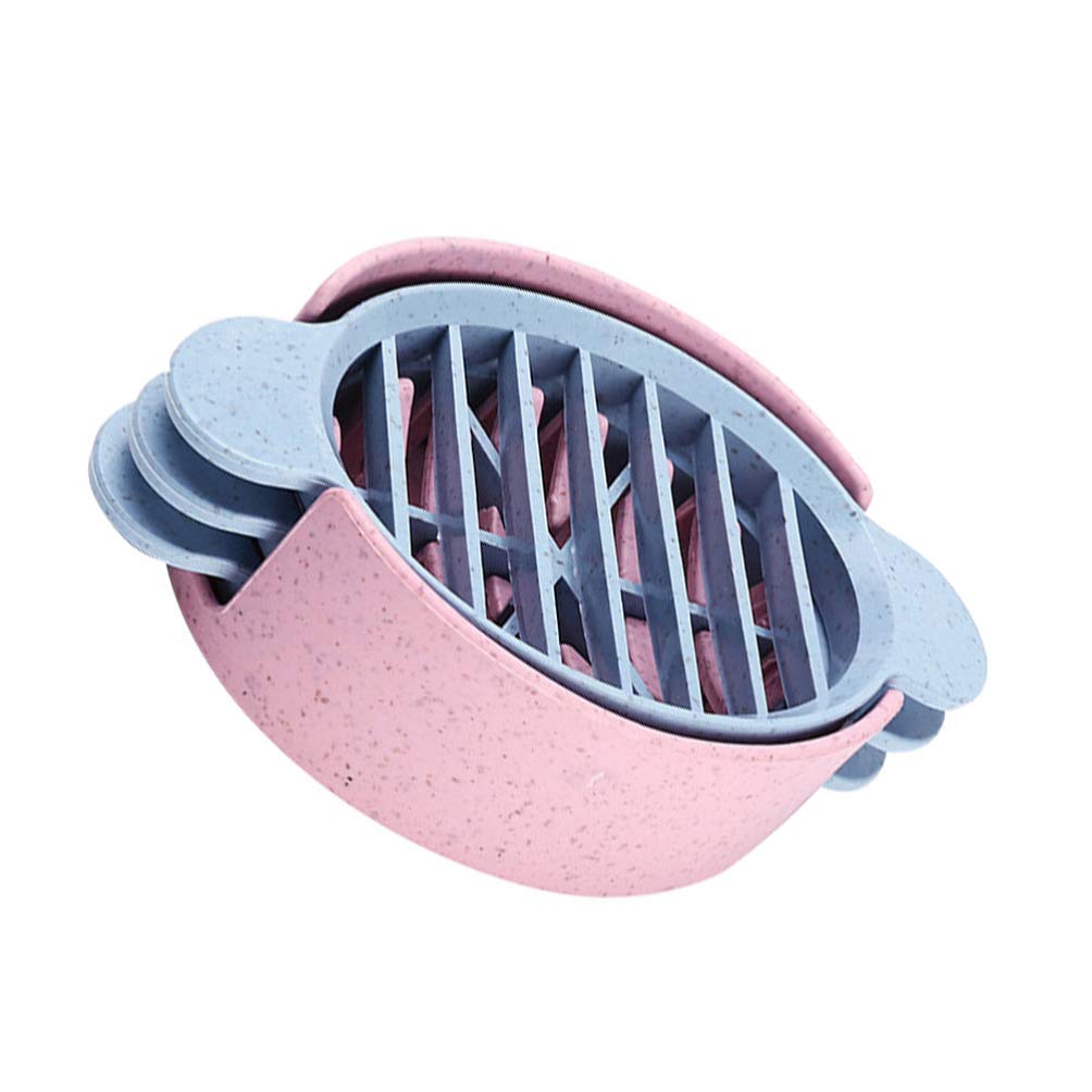Cabilock 1 Set Plastic Egg Slicer & Dicer - Multi-Purpose Kitchen Tool for Eggs, Fruits, Cheese & Potatoes - Perfect for Breakfast, Salads & Meal Prep (Wheat Straw Material)