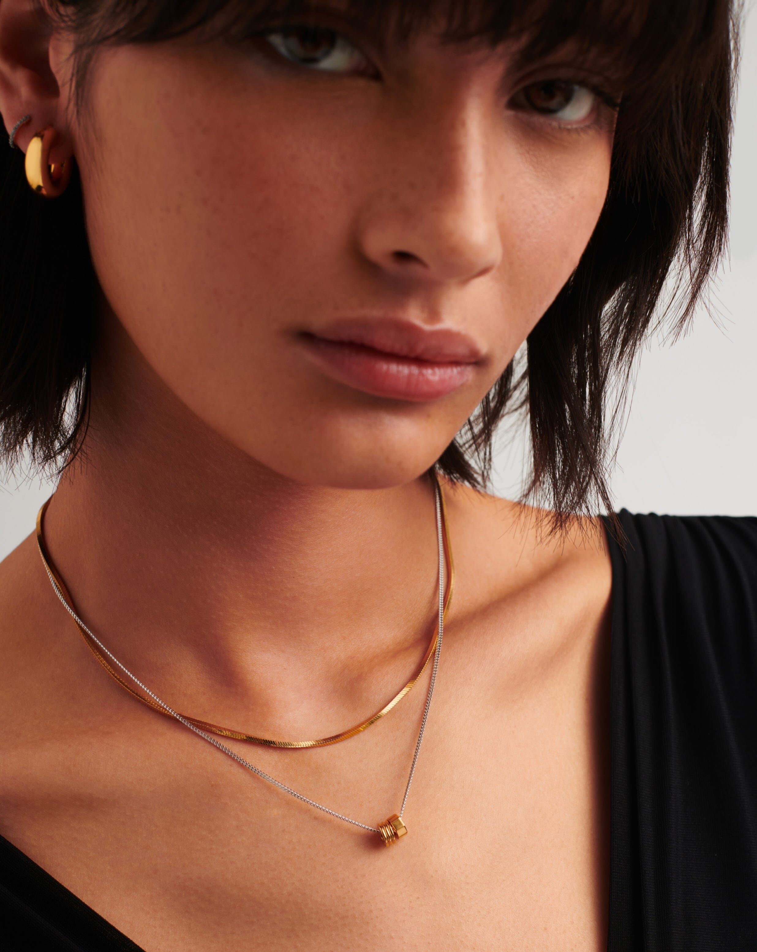 Abacus Beaded Floating Charm Necklace - 18k Recycled Gold Vermeil & Rhodium Plated Sterling Silver Jewelry | Perfect for Everyday Wear, Gift Giving & Special Occasions