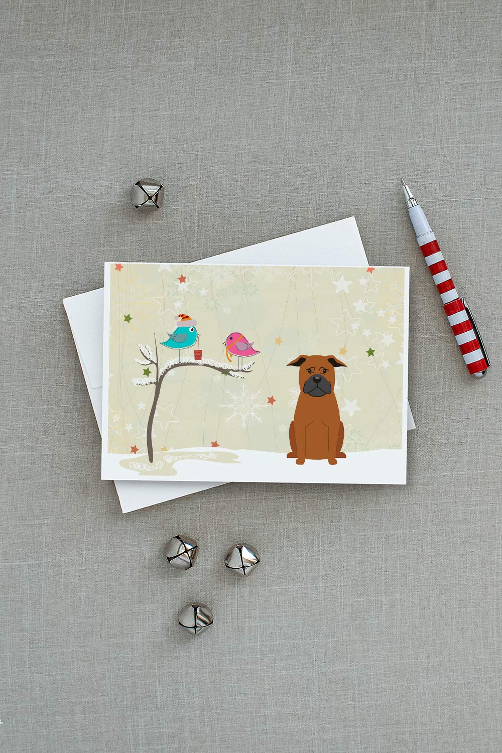 Whimsical Chinese Chongqing Dog Christmas Greeting Cards - Pack of 8 Blank A7 (5x7) Note Cards with Envelopes | Perfect for Holiday Gifts, Friend Presents & Festive Greetings | Cute Dog Lover Stationery for Christmas Cards Exchange & Holiday Wishes