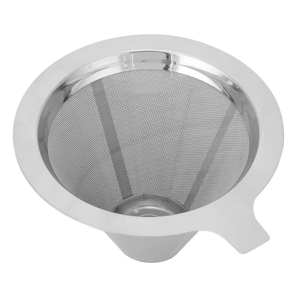 Premium Stainless Steel Reusable Pour Over Coffee Filter Cone - Durable Coffee Dripper for Home & Office - Perfect for Pour Over, Cold Brew & French Press Coffee Making