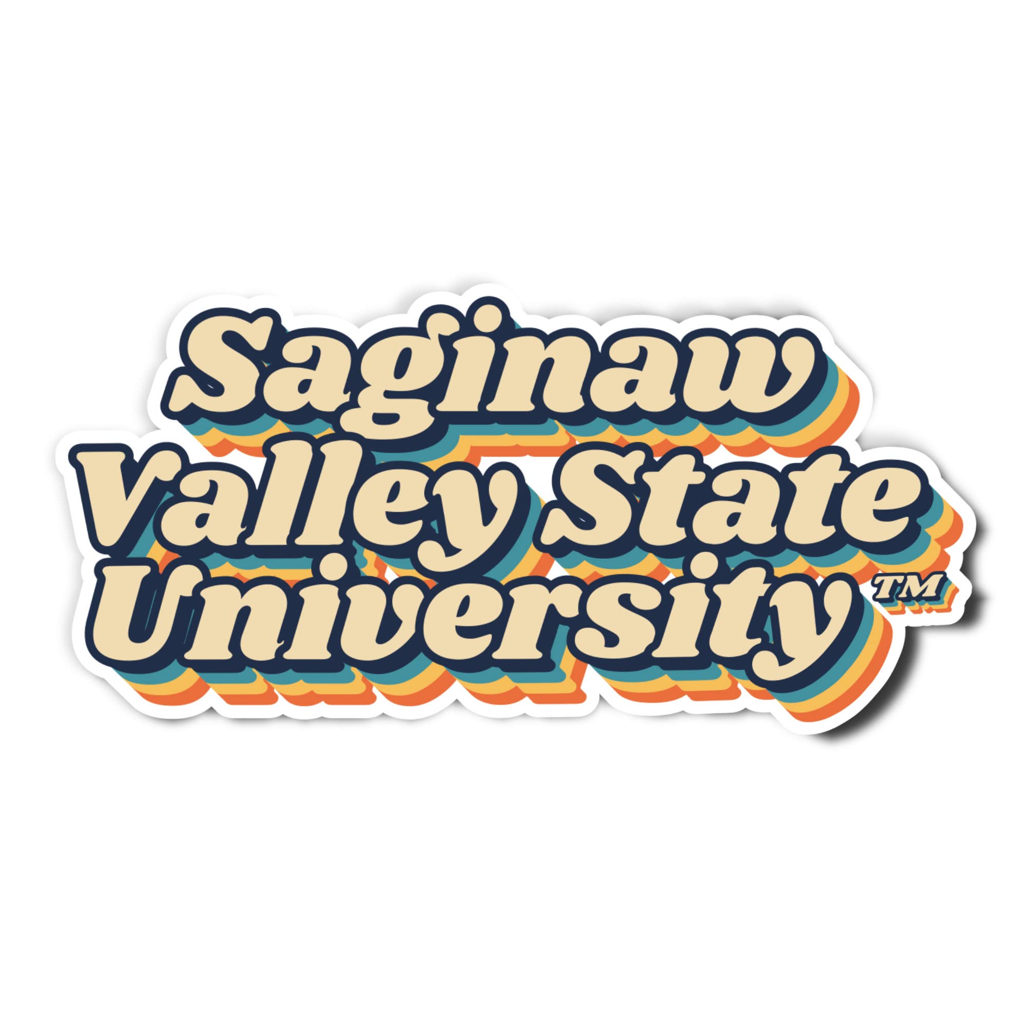 SVSU Cardinals Vinyl Decal Sticker - Desert Cactus Design for Laptop, Water Bottle, Car & Scrapbook - Saginaw Valley State University 70's Retro Style Decals - Perfect for College Pride, School Spirit & DIY Crafts
