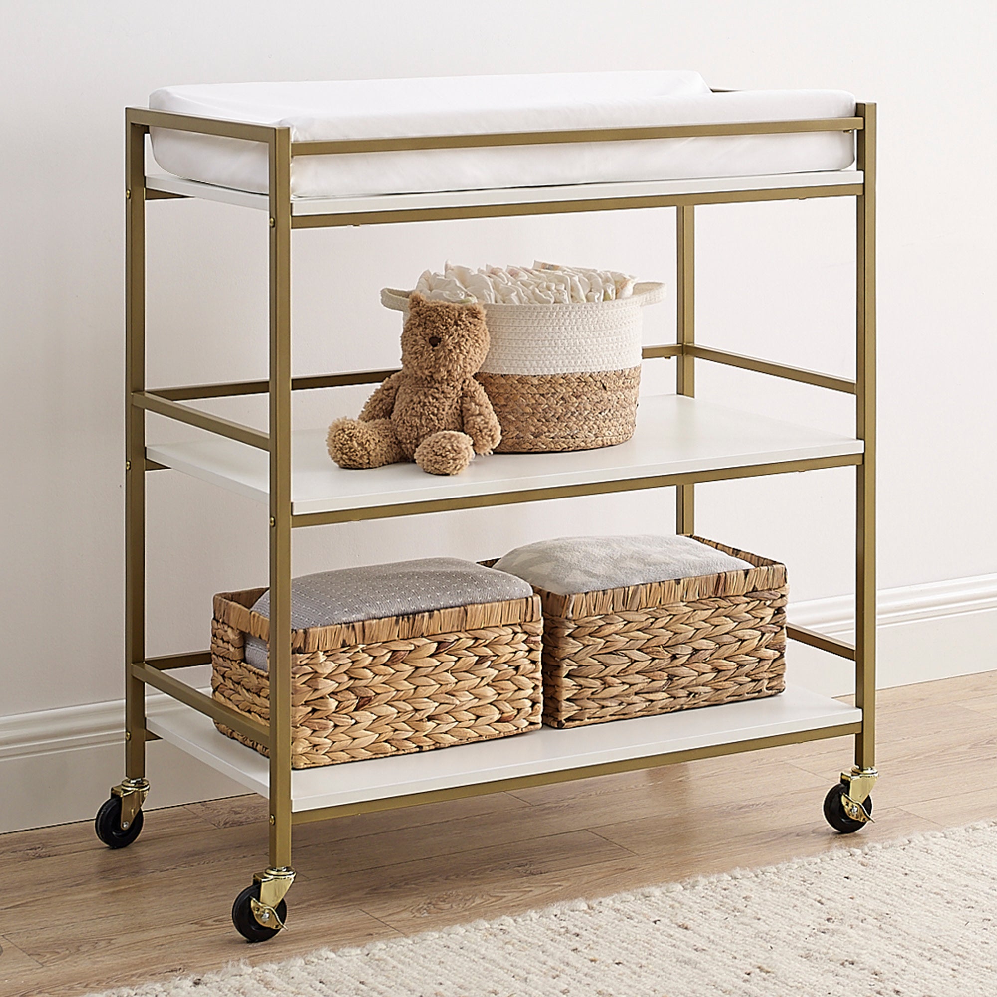 Natural Jade Baby Changing Table - Safe & Stylish Nursery Furniture for Newborns & Toddlers - Perfect for Diaper Changes, Baby Care & Nursery Organization