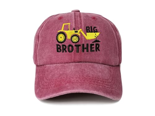 Big Brother & Yellow Excavator (Washed Burgundy)