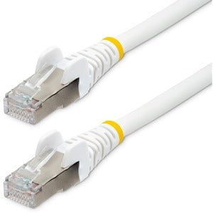 Premium 2m CAT6a Ethernet Cable - White LSZH (Low Smoke Zero Halogen) - 10GbE 500MHz 100W PoE++ - Snagless RJ45 with Strain Relief - S/FTP High-Speed Network Patch Cord - Perfect for Home Office, Gaming & Server Rooms