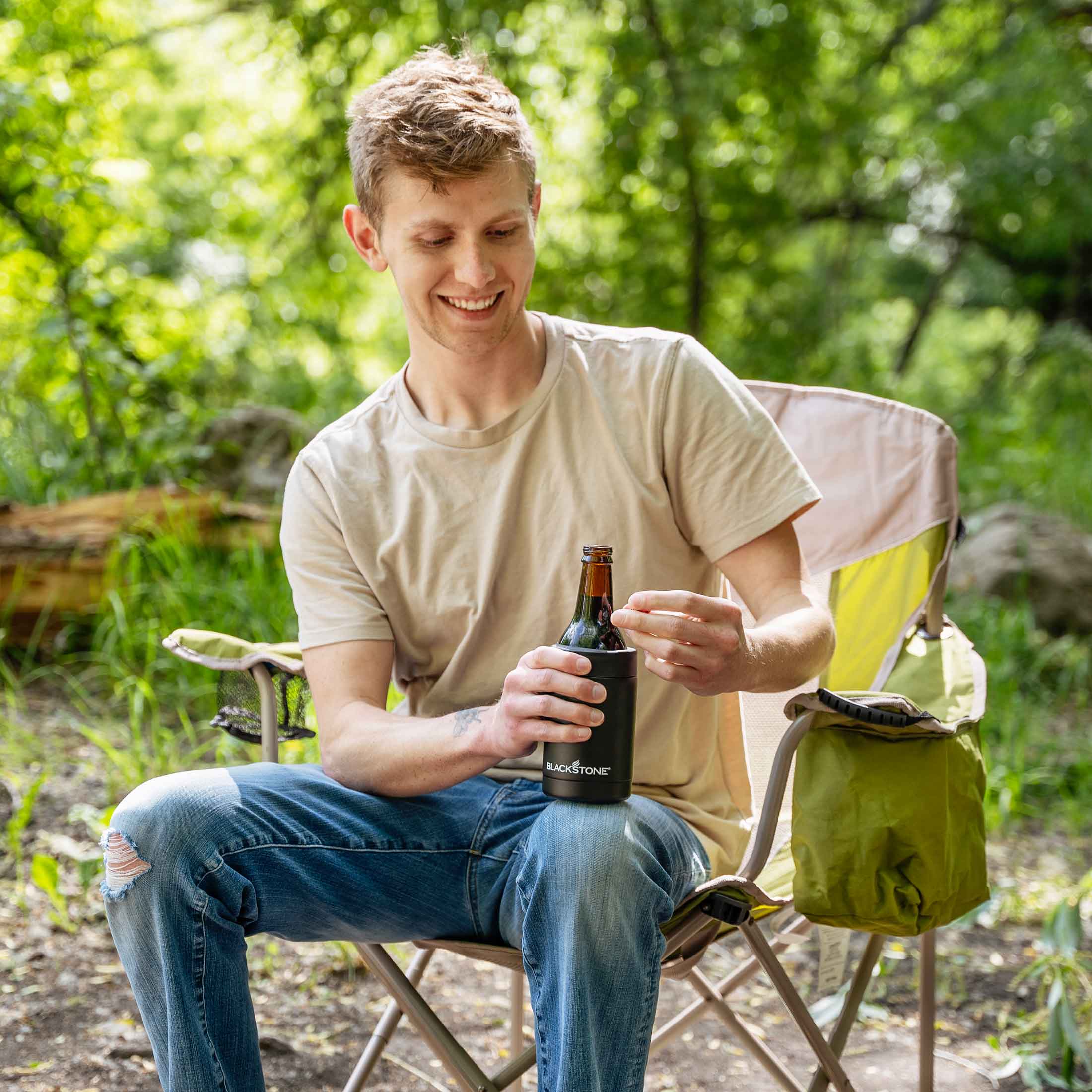 Insulated Can Cooler Holder - Black, Keeps Drinks Cold for Hours - Perfect for Beach, Picnics, BBQs & Outdoor Parties